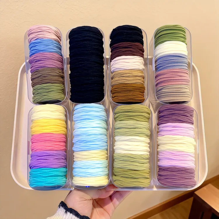 【萌妹子】3盒装头绳扎头橡皮筋高马尾发绳高弹力不伤发发圈发饰