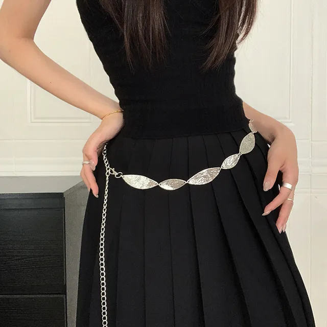 复古波西米亚风银色金属腰链女小众高级感腰带装饰百搭收腰配裙子