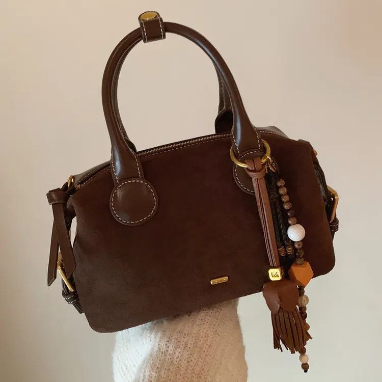 南风Chio2nd 枕头包包女秋冬复古咖色单肩斜挎包