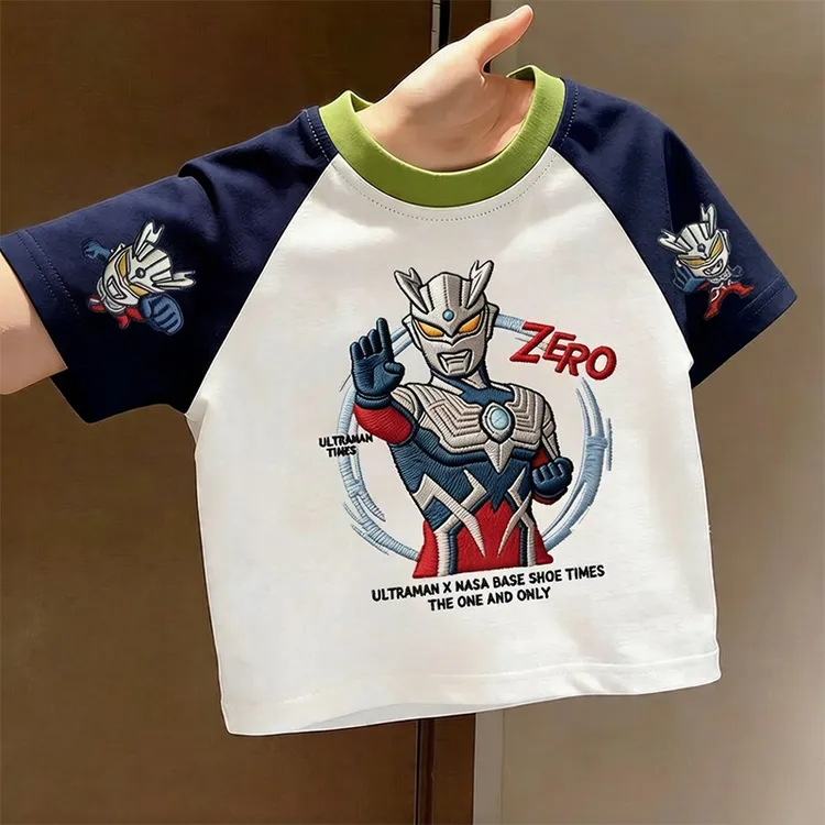 男童奥特曼衣服纯棉短袖T恤2026夏季新款宝宝帅气半袖上衣中大