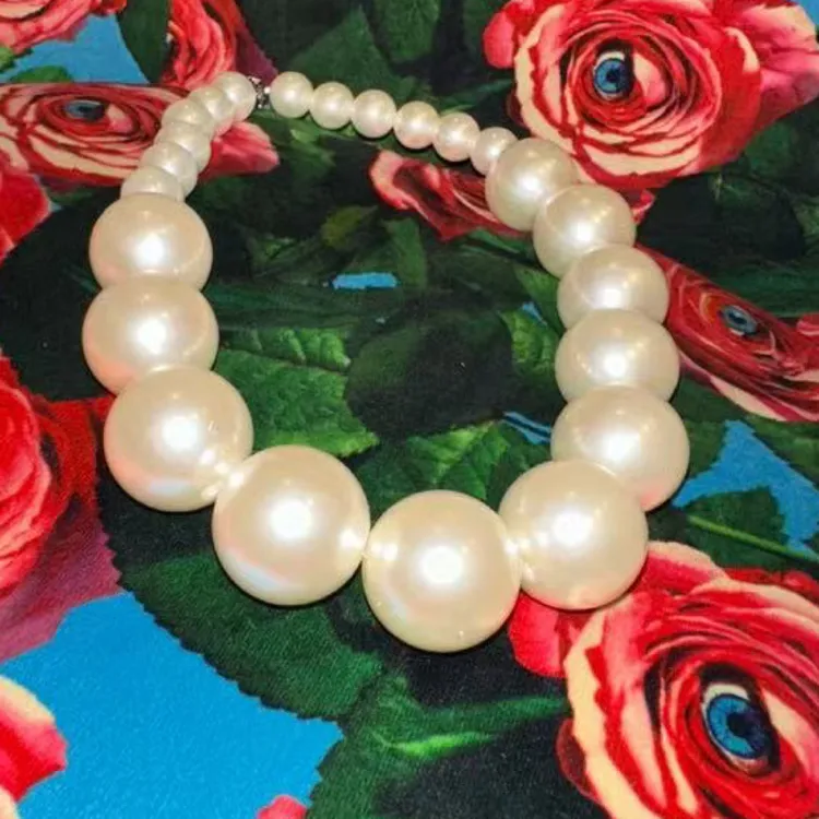 铜合金仿珍珠项链 罗马假日大版配小黑裙珍珠项链