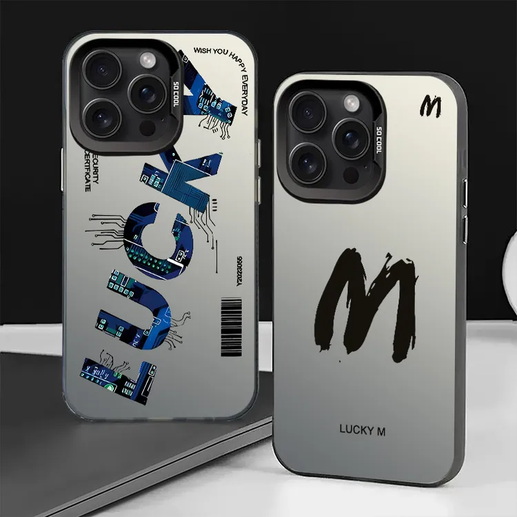 幸运M-【彩银壳】软包硬背手机壳男适用于苹果17/vivo/oppo小米15  