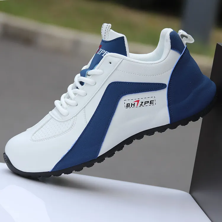 男鞋秋冬季新款潮鞋皮面工装鞋软底防滑高档休闲鞋皮面防水老爹鞋