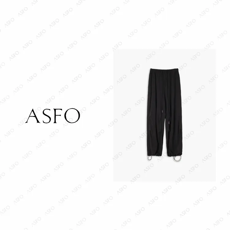 【AS团宠】25新时尚酷帅松紧腰可调节裤腿工装裤AS25QXXK00207