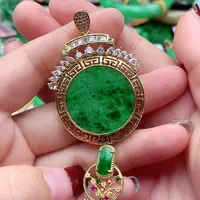 翡翠颈饰银S925镶嵌翡翠