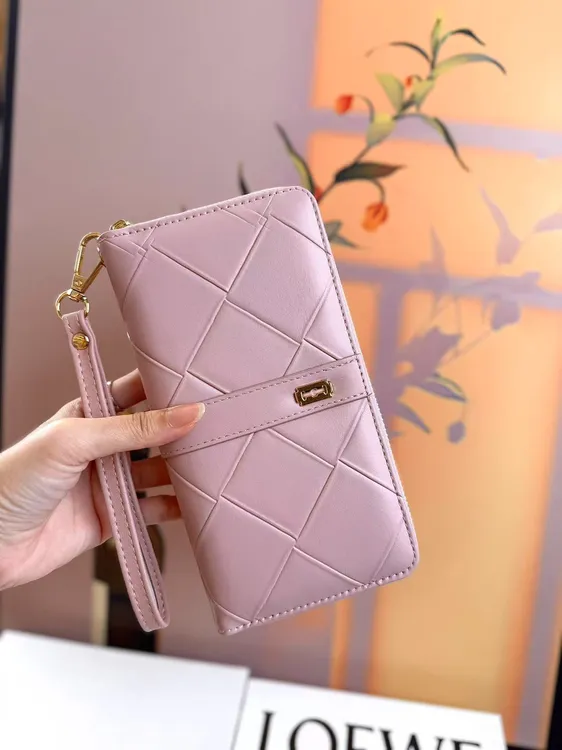 迪雅路【带手绳单拉链钱包】手带款长款钱夹手拿包轻奢时尚百搭女士