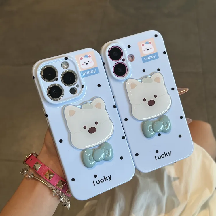 欧克里里波点西高地贴件适用苹果17/16手机壳华为P70oppo小米vivo