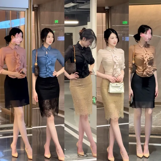 希野逸儿/性感微透胸前一片式立裁收腰不勒腰多色衬衣2025新款