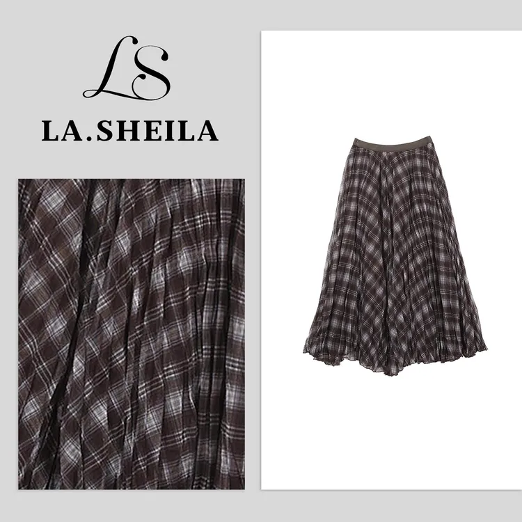 LA.Sheila格子渐变半身裙253-BQ/0726-5677