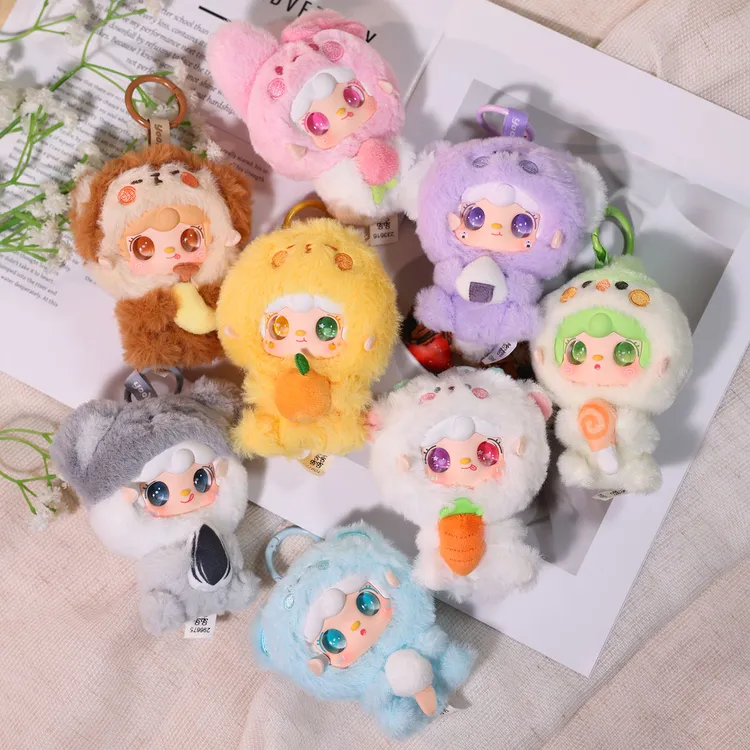 Yooki氧氧十代抱抱美食店毛绒盲盒潮玩公仔包挂件钥匙扣生日礼物
