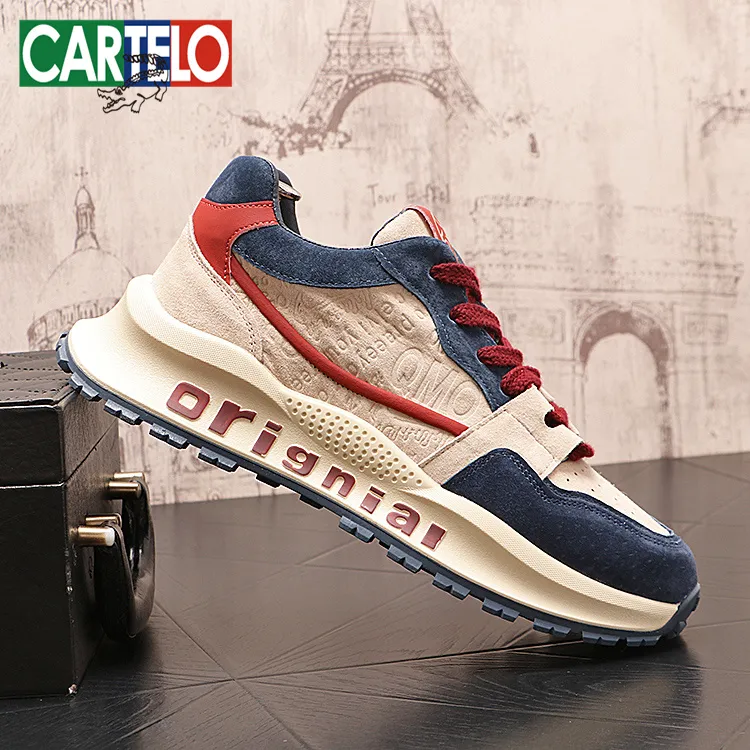 卡帝乐鳄鱼潮牌男鞋时尚个性阿甘鞋新款运动休闲鞋反绒面老爹潮鞋