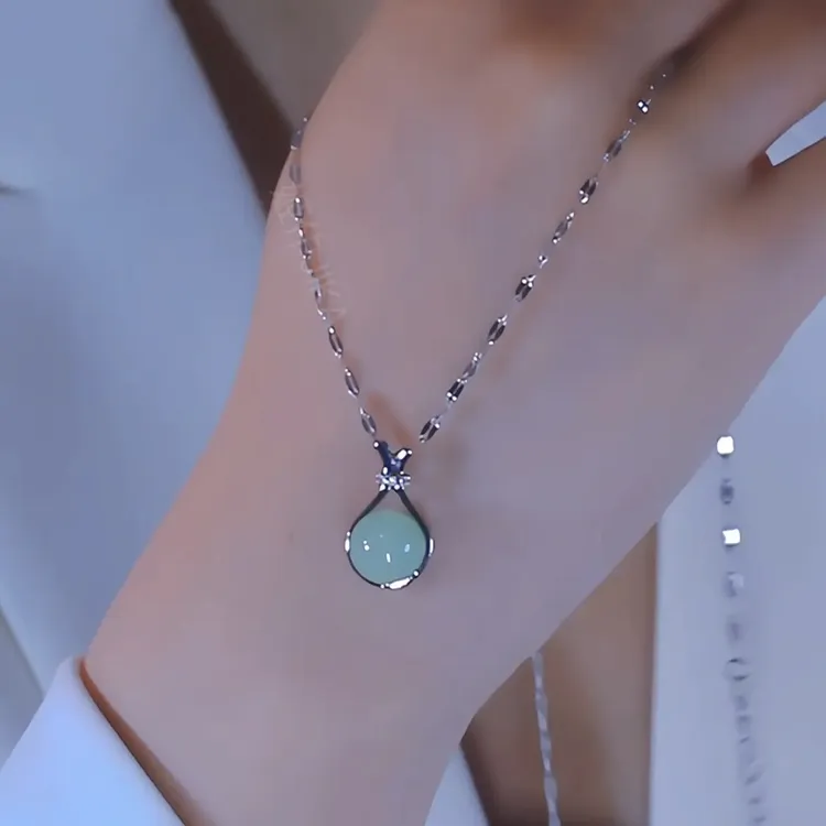 钛钢项链 秋冬新款银色福袋项链女气质轻奢小众百搭时尚ins小饰品