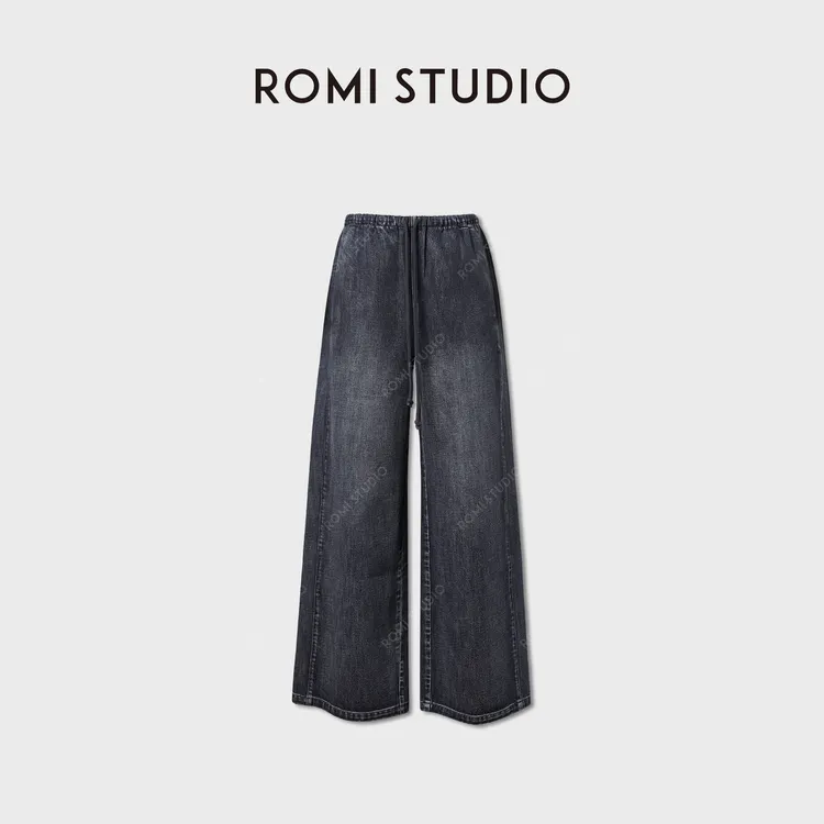 ROMI STUDIO“原生匠心”精梳长绒棉梭织环保雾面牛仔裤 RWCAX06212