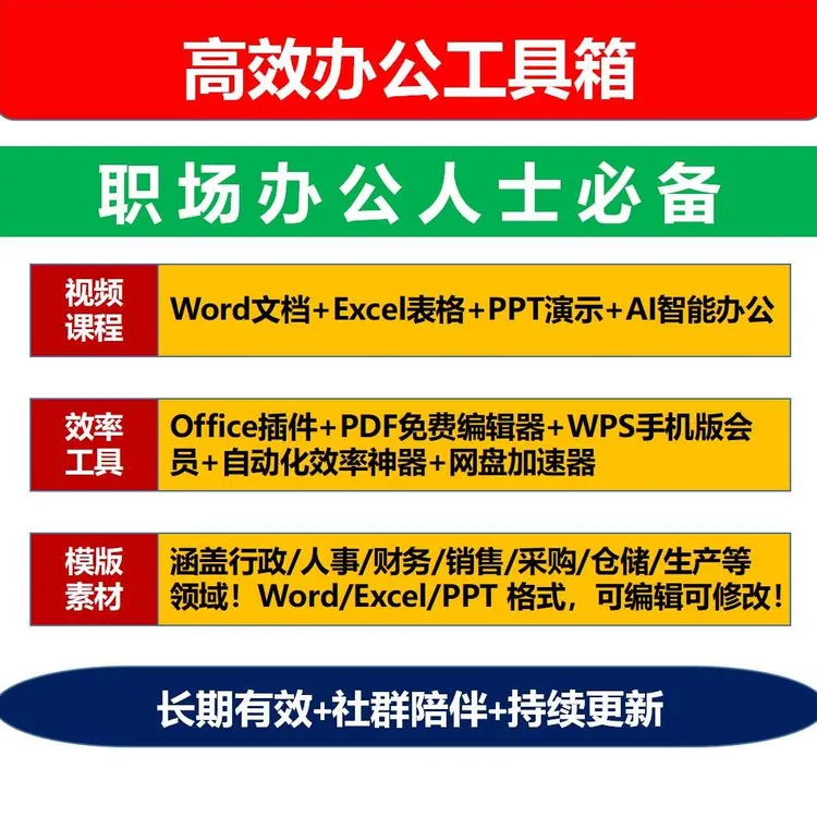 效率办公工具箱(点击短信链接学习课程)