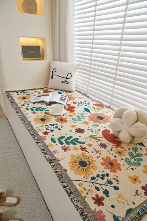 [新品-繁花]四季款沙发垫飘窗垫窗台垫耐磨防滑加厚家用长条坐垫