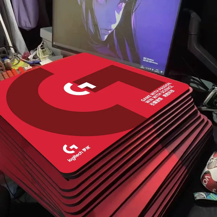 电竞罗技游戏鼠标垫fps专用无畏契约三角洲csgo职业电脑细面桌垫