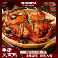 海洋演义 手撕风熏鸡500g/只*2只
