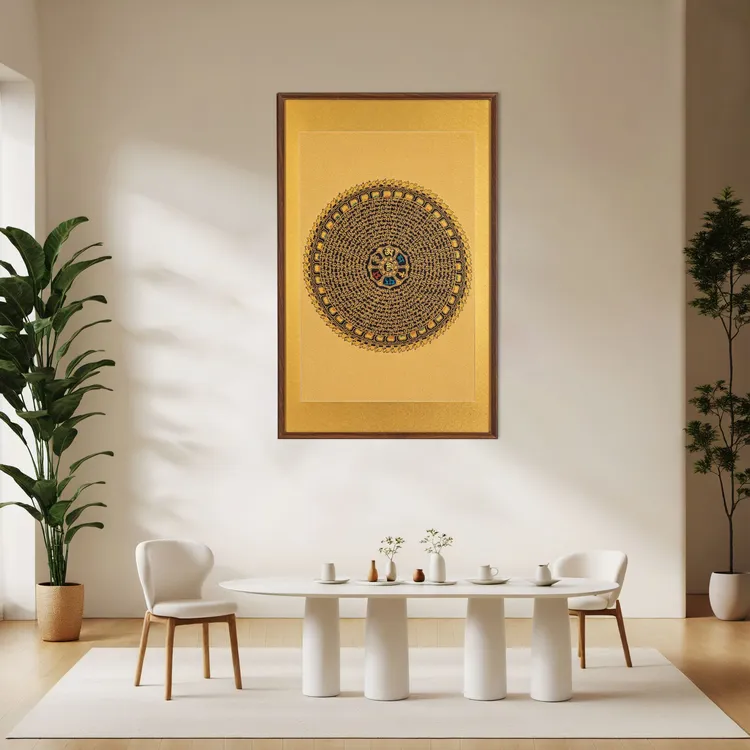 六字真言全国包安装刺绣唐卡挂画办公室茶室玄关背景墙装饰画壁画