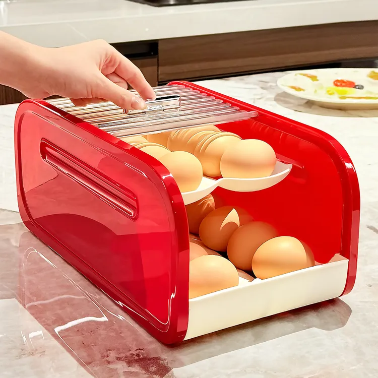 鸡蛋收纳盒冰箱专用放鸡蛋置物架自动滚动整理神器保鲜架存放盒子