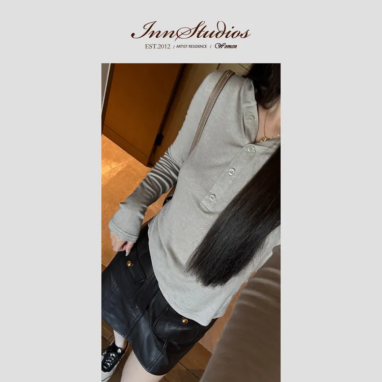 Innstudios 天丝羊毛连帽长袖上衣