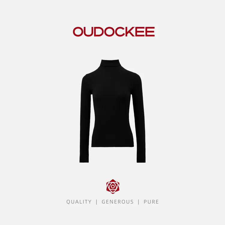 OUDOCKEE 鸥鸥【山羊绒】纯色气质高级感修身打底衫 QD0828-GL