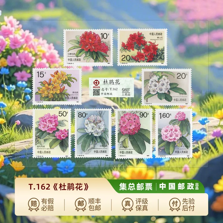 【集总邮票】中国邮政官方发行邮票1991年《杜鹃花》套票珍邮