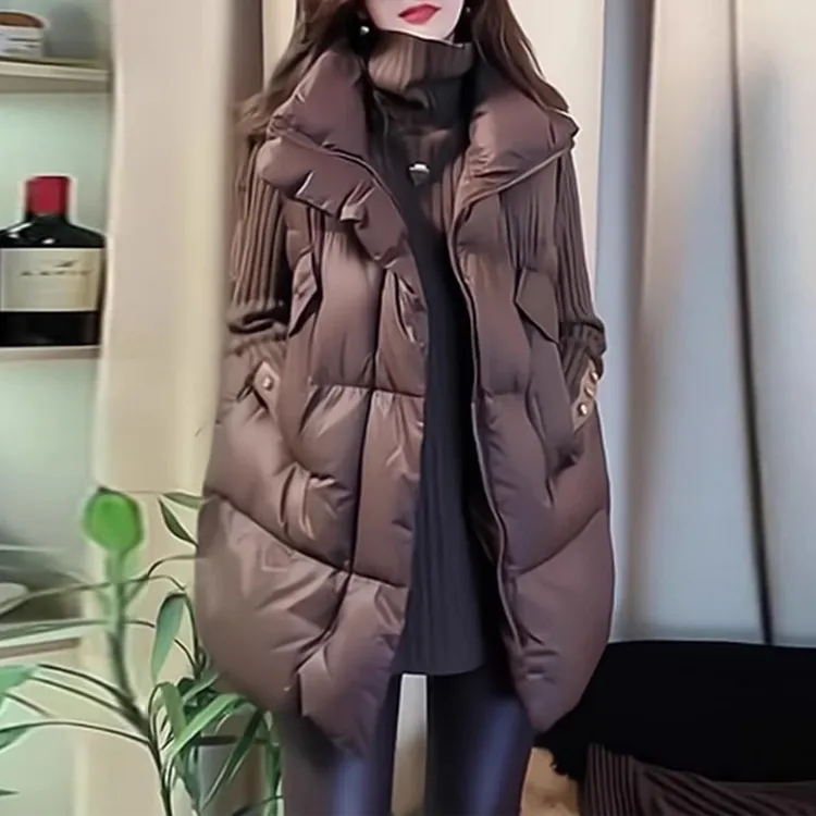 时尚百搭背心棉服马甲女2025冬季新款立领休闲坎肩设计感纯色衣服