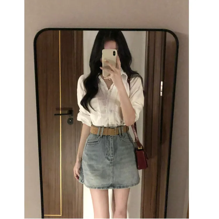 2025春季穿搭时尚新款韩系通勤洋气衣服显瘦上衣休闲裙子小众女装