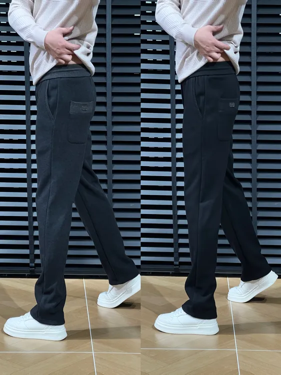 LBWSY推荐秋冬男士老钱风羊毛休闲裤2125137