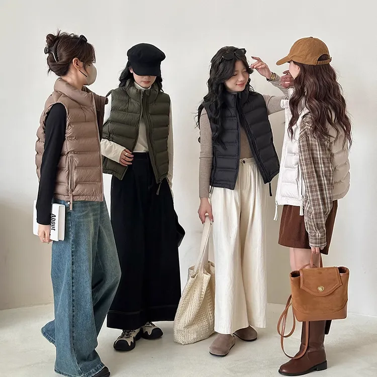 棉衣坎肩外套女潮冬季新款女短款棉马夹小个子立领棉马甲背心宽松