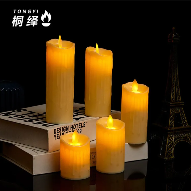 led电子蜡烛流泪摇摆l蜡烛灯舞台表演出道具婚宴仿真安全无烟蜡烛