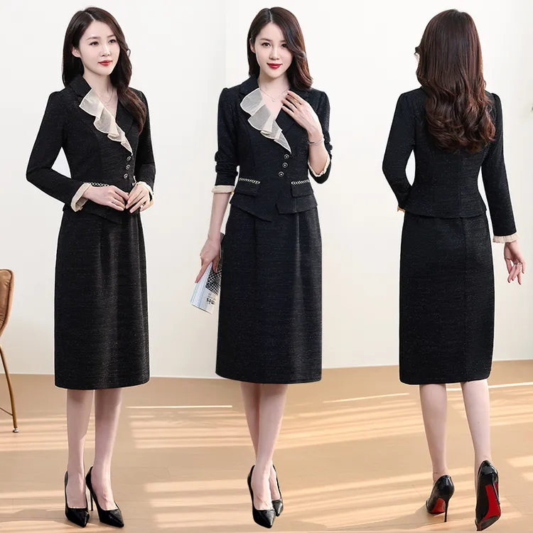 秋季连衣裙轻熟风女神范时尚女装显瘦百搭长袖洋气气质裙子1099#