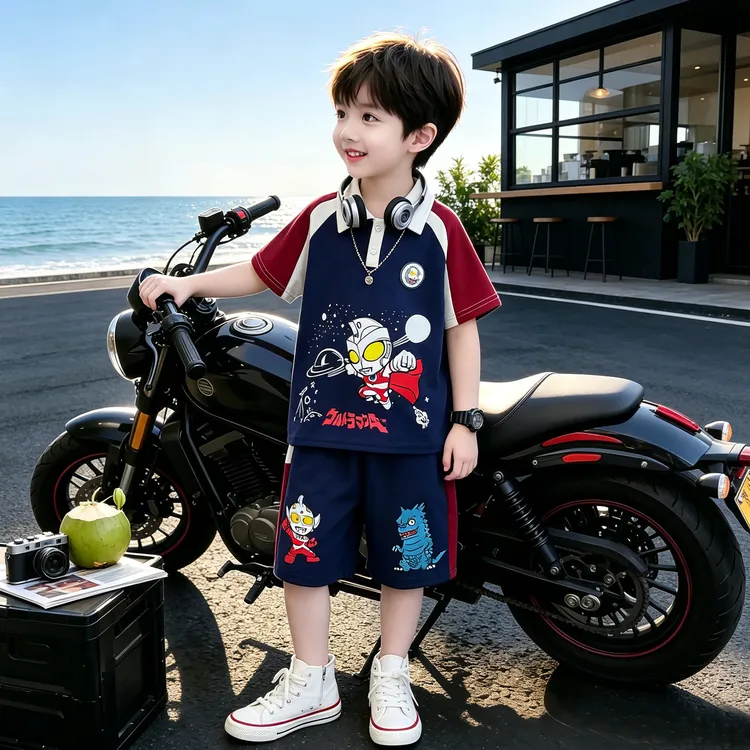 奥特曼男童夏季polo衫套装2026新款儿童短袖衣服宝宝时尚男孩夏装