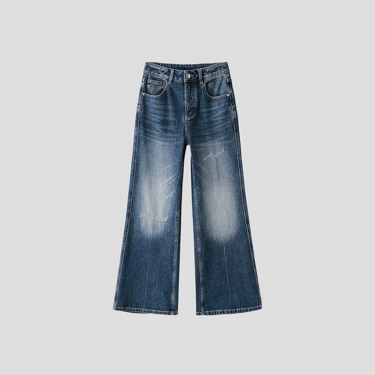 WLIN 冬季新款 女士直筒喇叭裤2025冬