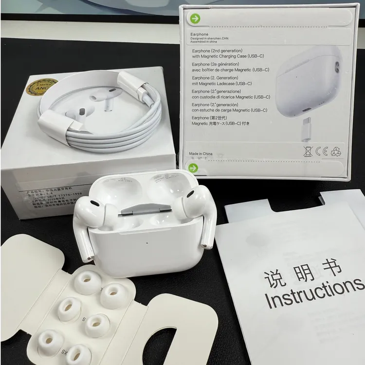 华强北五代Pro2蓝牙耳机ANC主动降噪开盖动画高音质适用苹果安卓商品图