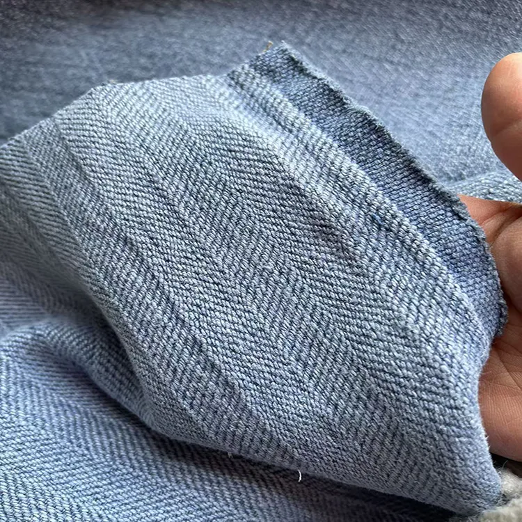 天空蓝5支纯汉麻高货服装汉麻布料空气石磨酵素砂洗