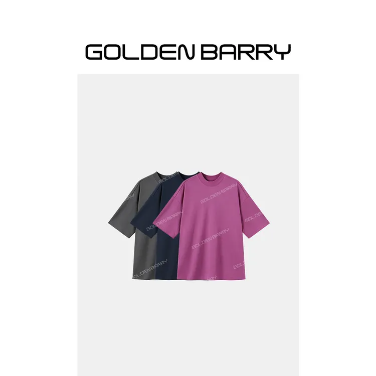 GOLDENBARRY休闲简约半高领短袖T恤206399