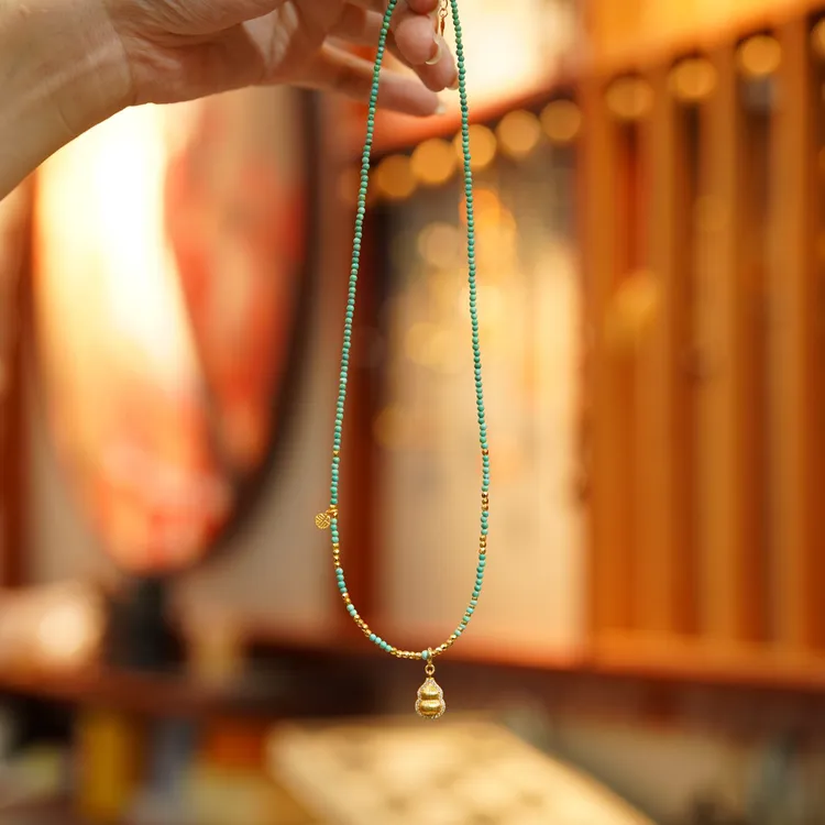 ZE珠宝/湖北绿松锁骨链