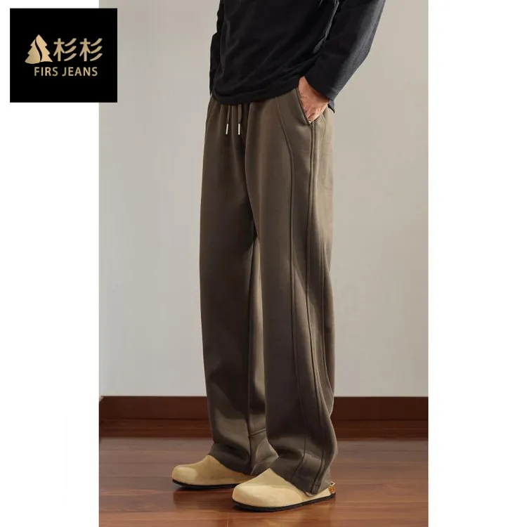 FIRS JEANS杉杉潮牌重磅休闲卫裤男士秋季新款宽松直筒阔腿运动裤