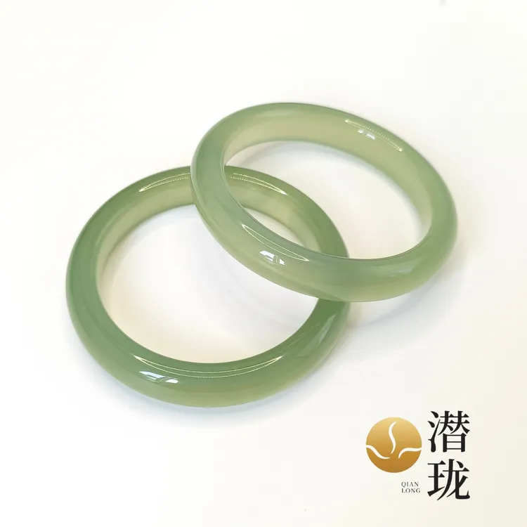 【潜珑】L-18111 天然岫玉特档有棉多肉手镯多样性拍一发一