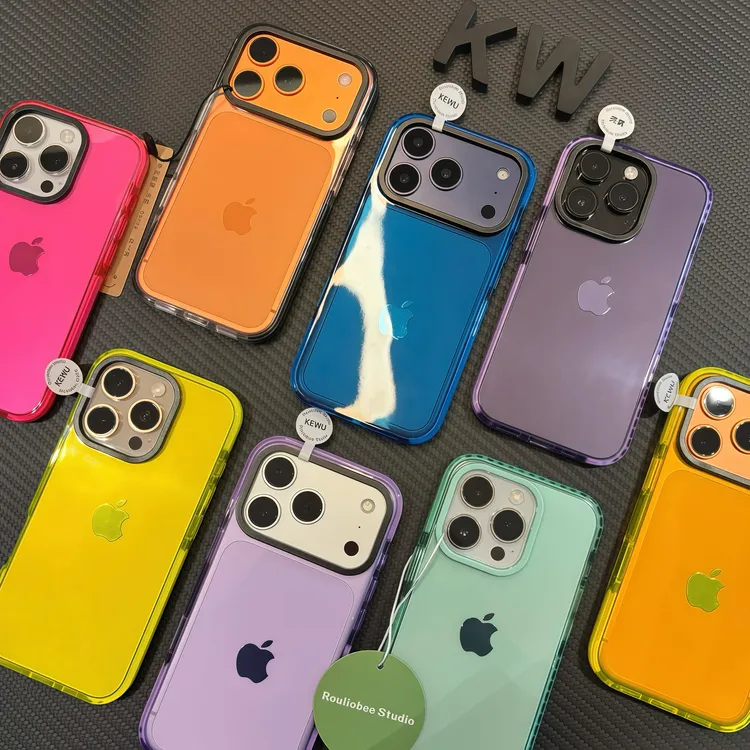 ins高颜值透色适用苹果17/16promax手机壳iPhone15透明14软套13潮