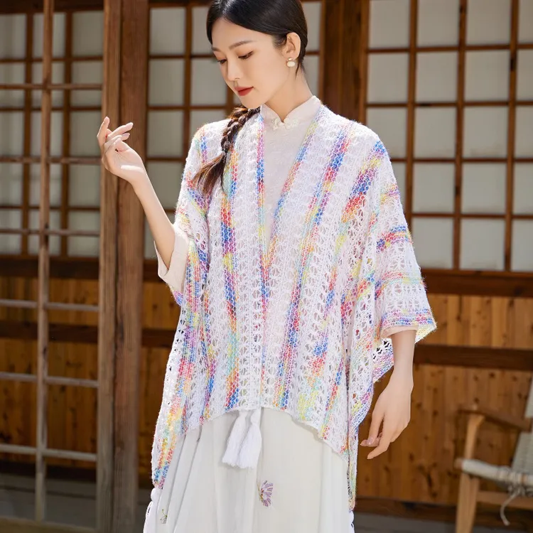 云南大理度假旅游空调房披肩外搭镂空披肩罩衫