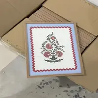 蓝边花朵相框NO.退NO.换
