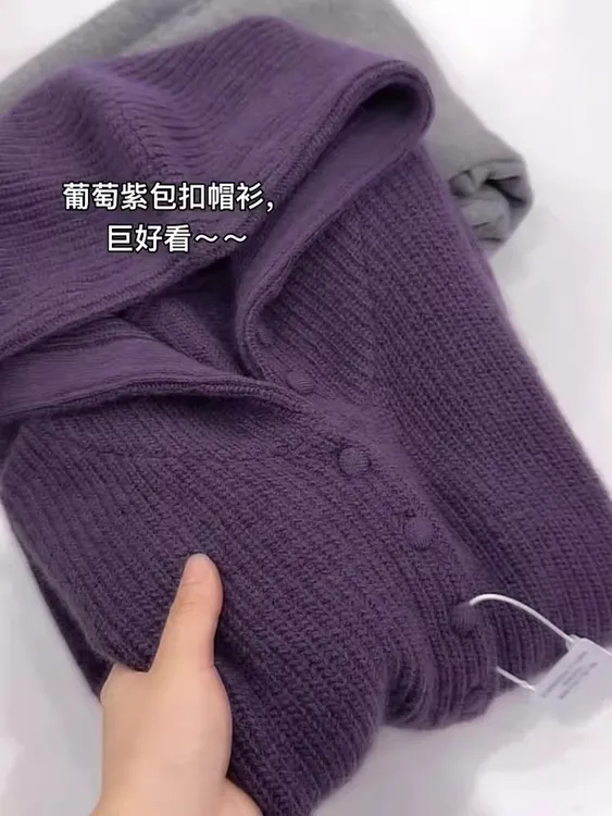 法式气质减龄连帽针织衫女2025秋冬新款慵懒风休闲通勤百搭毛衣