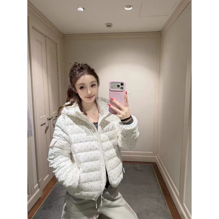 【韩女暖暖包】冬日零压感ins排骨连帽保暖棉服女23503#