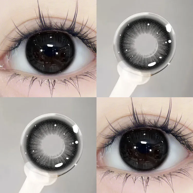 OVOLOOK日抛10片咕咕黑色小直径隐形眼镜学生自然无锁边美瞳G2