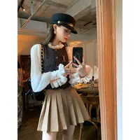 YEXIAOTING叶小婷 熙攘星河 英伦风西装外套女背心百褶短裙三件套