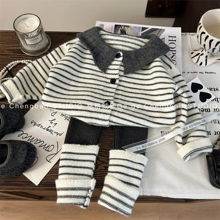 女童秋装套装2025秋新款韩版童装女宝宝春秋两件套P169