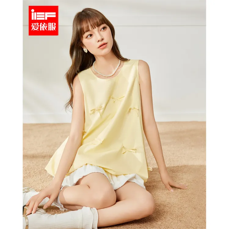 IEF/爱依服时尚套装2025夏季新款法式甜美减龄少女风百搭上下套裙