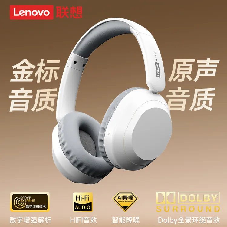 联想LE601头戴式无线蓝牙耳机新款重低音学生耳麦高音质降噪游戏 